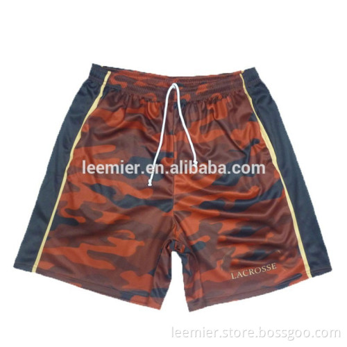 Custom made dry fit fabric lacrosse practice short